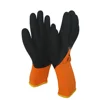 Customized latex form half coated winter work gloves