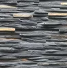 Black with Rust Slate Rough Face Stone Wall Panel Cladding/External Stone Wall Cladding/Culture Stone