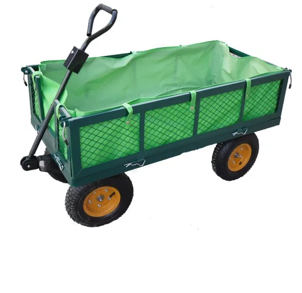 Removable Folding Sides Platform Dolly Four Wheel Baby Wagon Garden