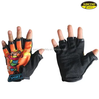 children's fingerless leather gloves