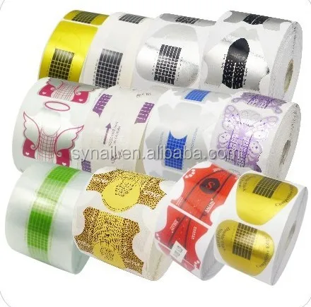 New Fashion 500pcs Nail Art Forms Roll Acrylic Extension 4 In 1 Nail Extension Kit