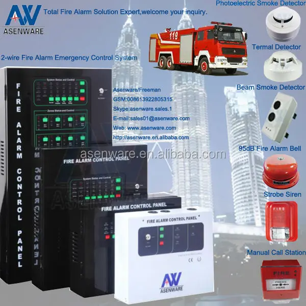 Building Fire Security Fire GSM Alarm Control Panel
