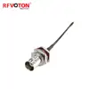 RF BNC female through the wall to mmcx male crimp plug connector for rg174 rg316 cable