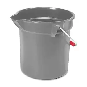 Wholesale CASE of 15 - Rubbermaid Brute Utility Bucket-Brute Utility Bucket, 10 Quart, 10-1/2"D x10-1/4"H, Gray