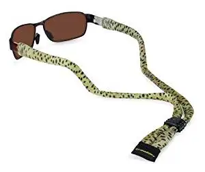 Croakies Print Suiter XL Brown Trout Fishskin Poly Adjustable Eyewear Retainer
