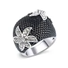 2019 New Design Fashion Ladies Crystal Flower Shape Diamond Finger Ring