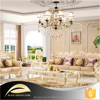 As41 French Style Sofa Bed Luxury Set Country Leather