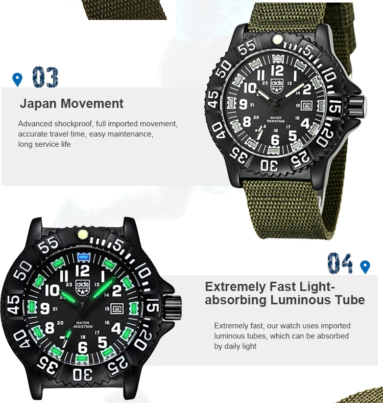 Addies Chronograph Branded Watch Quartz Watch Minimalist OEM Sports Wrist Mens Watch