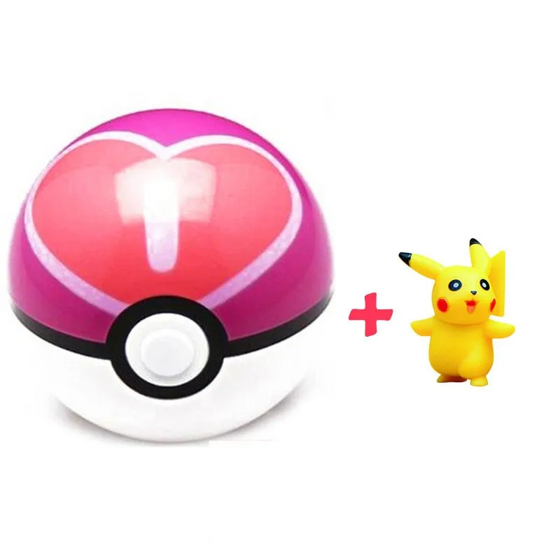 2 Pcs/lot Pokemon Ball+ Pikachu 10cm Anime Action Figures Pokeball For ...