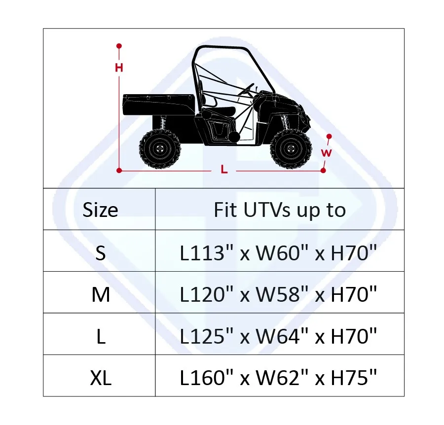 Size - UTV Cover