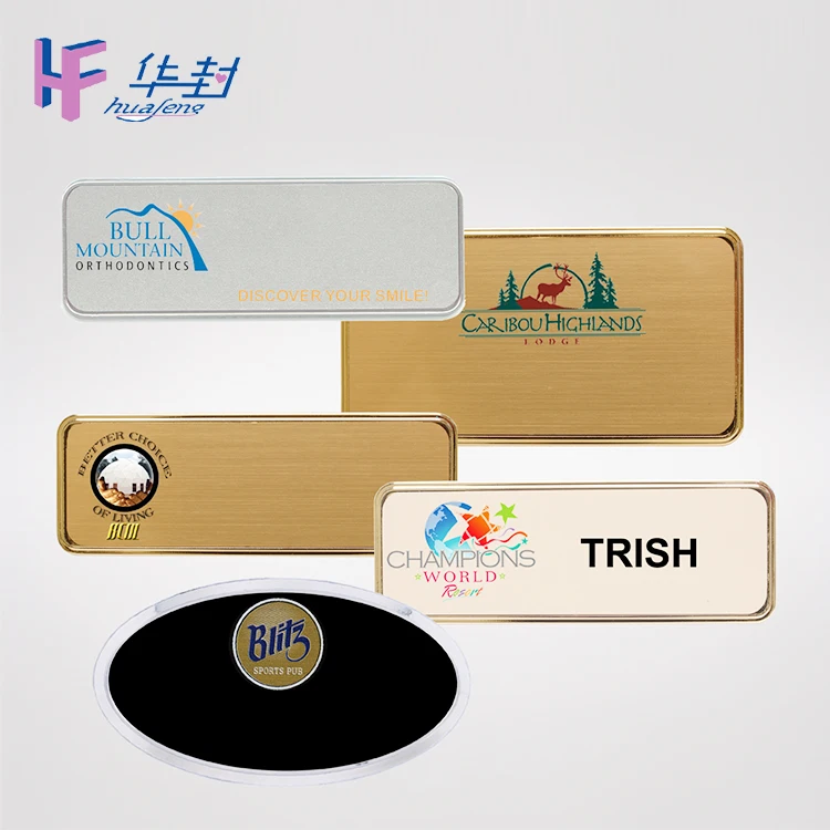 Wholesale Custom Square Shaped Metal Id Name Badge For Sale - Buy Name ...