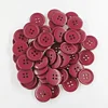 Round Resin Buttons 25mm Sewing Flatback Resin Buttons For DIY Craft Deep Red