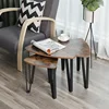 Cheap Nest Of Tables 3 Pc End Table Set Dark Wood Coffee Tables For Sale