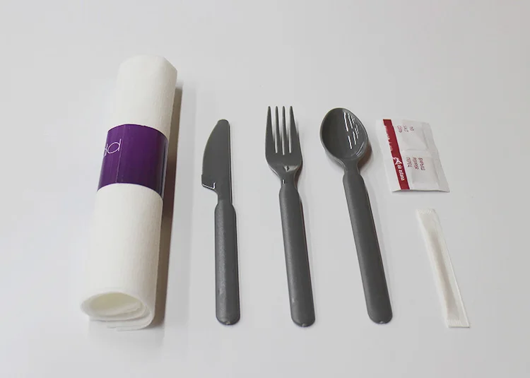 6 In 1 Disposable Airline Plastic Cutlery Set For First Class Buy Airline Plastic Cutlery Set