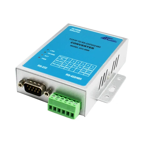 RS485/422/485 to Ethernet TCP/IP Converter with RJ45, DIN-Rail Mounting ...