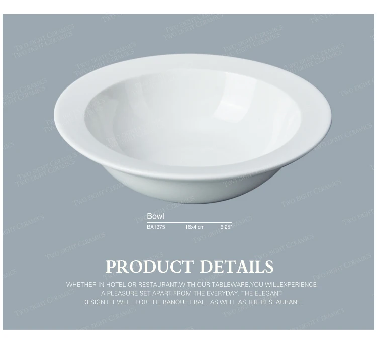 Two Eight porcelain soup bowls factory for dinning room-14