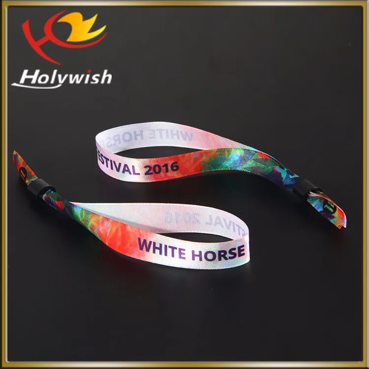 Event Custom Made Fabric Polyester Satin Ribbon Wristbands Buy Satin