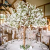 Mini Cherry Blossom Tree With Wind Chime for Wedding Dining Table Decor