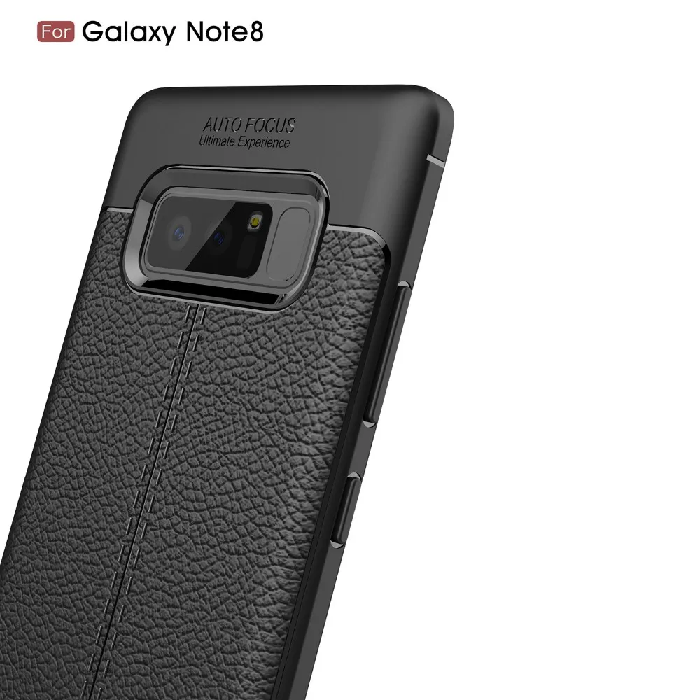 2017 New Design Carbon Fiber Lichee Pattern For Samsung Galaxy Note 8 Soft TPU Case For Samsung Galaxy Note 8