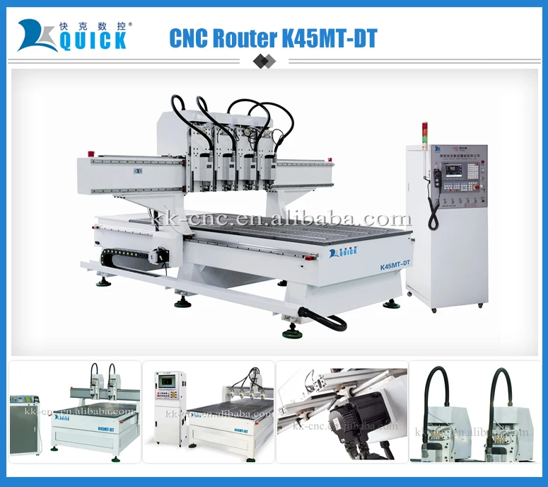 wood cnc router with 2 or 3 spindles