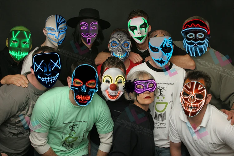 Máscara de Palhaço Assustador de Led - Extra Festas