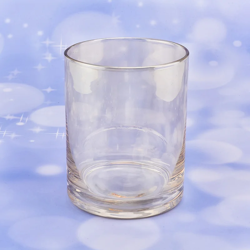 Clear customized candle vessel glass candle holder home deco