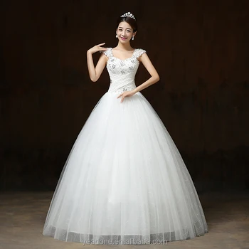 South Korea Style Women Wedding Dress Plus Size Bride With South Korea Style Women Wedding Dress Plus Size Bride With Rhinestone