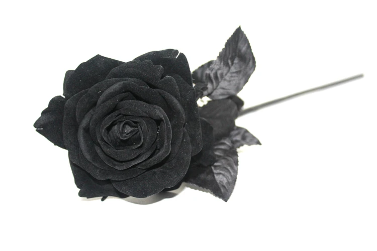 black and grey artificial flowers