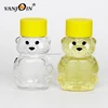BPA Free 2oz Plastic Mini Honey Baby Bears Jars With Yellow Lid