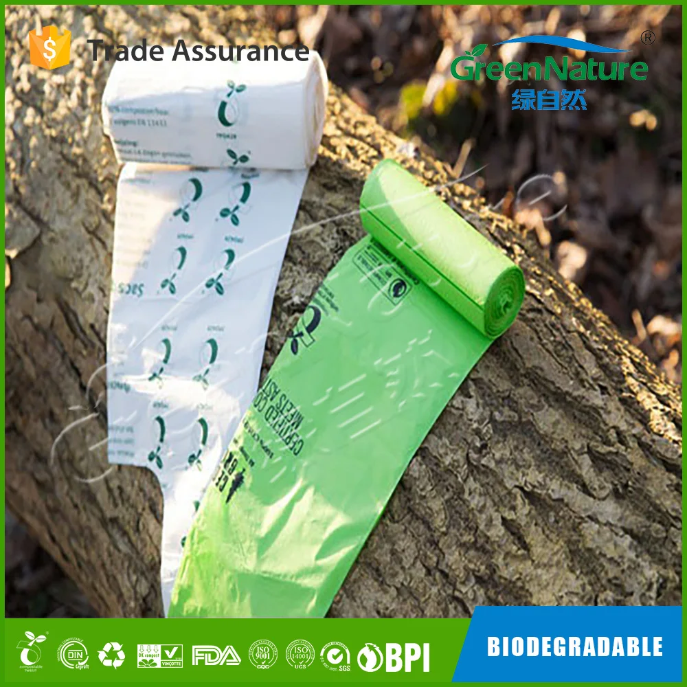 Ecofriendly Pla Garbage Bag Food Grade En13432 Bpi Ok Compost Home