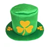 Custom Ireland Day Clover Hat Men Women Irish Festival Costume Dress Up Masquerade Green Shamrock Hat