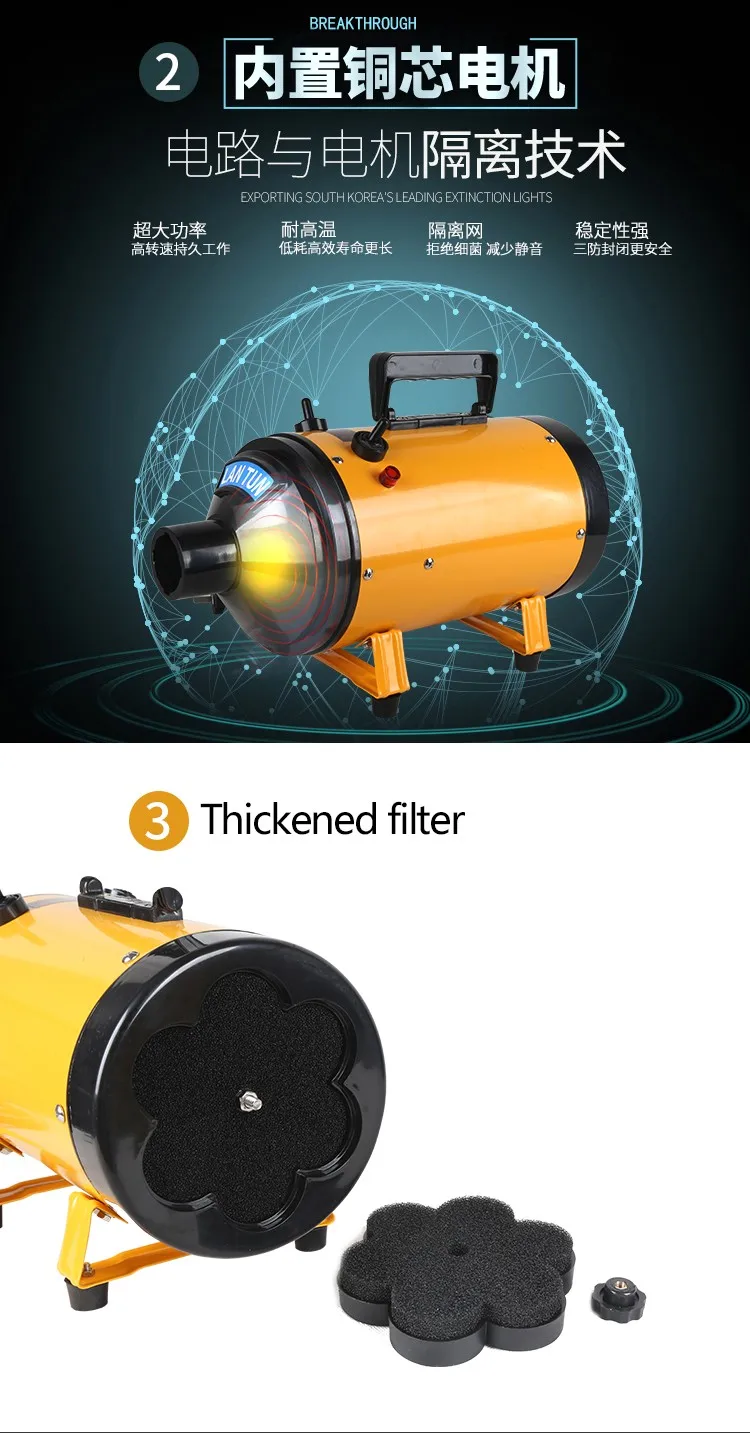 Professional Lantun 1090 New Style 2200w Pet Dog Cleaning Grooming Tool