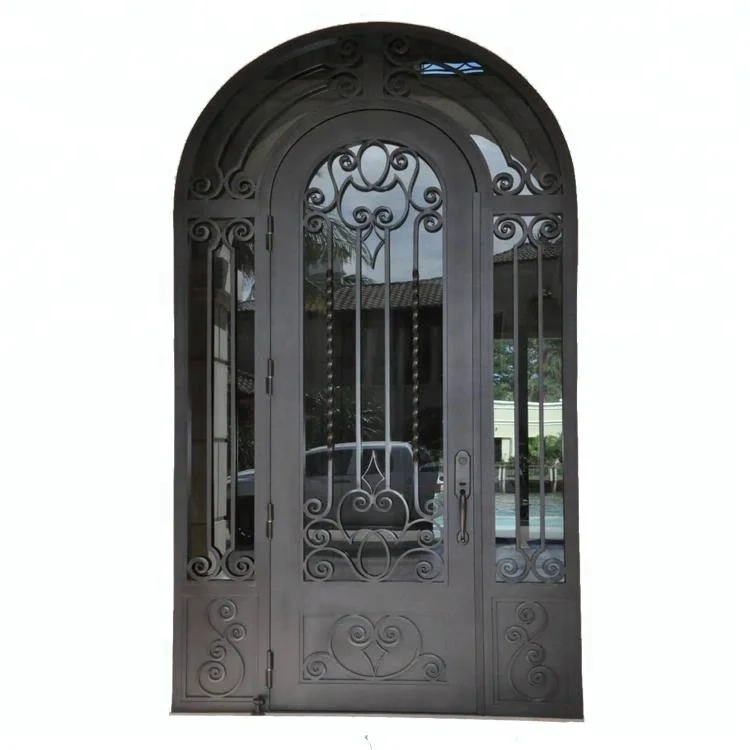 Classical Round Top Iron Double Entrance Door Imported From China Buy
