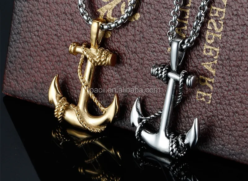 Joacii Custom Design Boat Anchor Style Stainless Steel Pendant Jewelry for Men