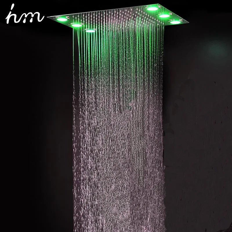 Badezimmer Decke Montiert LED 304SS Regendusche Kopf 360x500mm