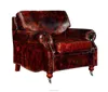 PK 5061-Antique single sofa upholstered rustic leather old style sofa