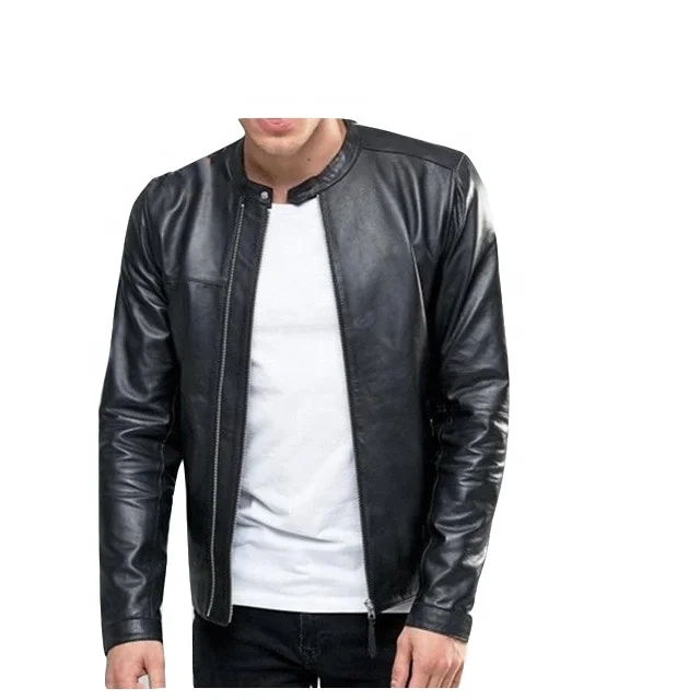 High Quality Chinese Wholesale Classic Black Pure Leather Jackets For ...