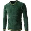 wholesale OEM custom mens olive amy green sweater