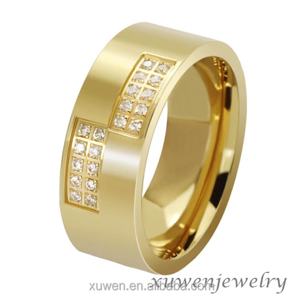 High Quality 18kgp Womens Cz Rings Jewelry In Stainless Steel Buy