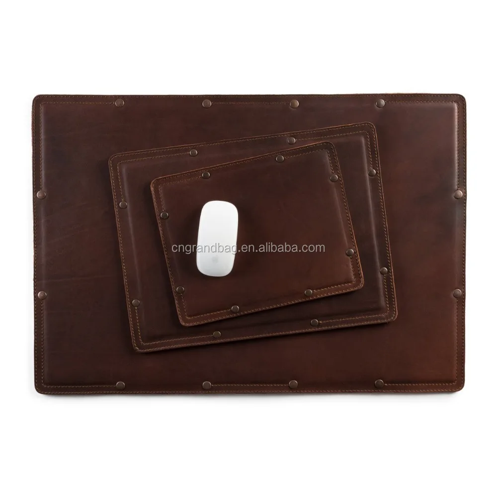 Simple Custom Leather Desk Pad Set Promotional Gift Mouse Pad