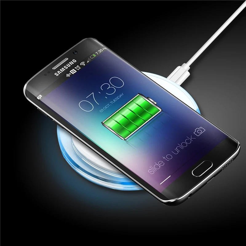 KCW Qi mobilephone Wireless Charger Power Pad round charging pad for Nokia Nexus Samsung Galaxy S6 S7 Note for Huawei for iPhone