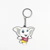 Promotion Elephant shape 3D rubber keychain , 3D animal key ring