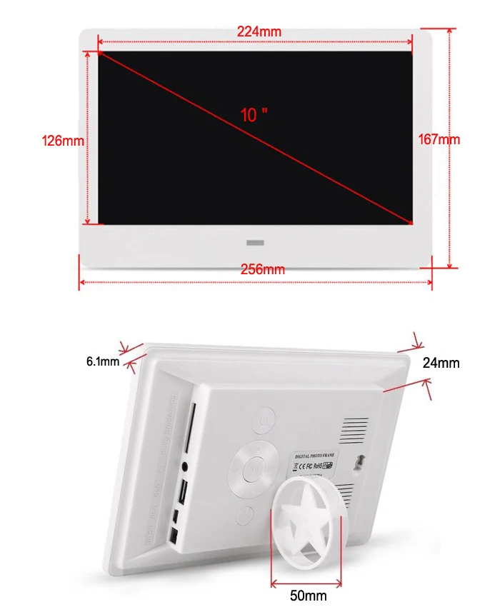 O mais baixo Pre&ccedil;o do Cart&atilde;o Sd Drive Usb Hd 1080 P Digital Photo Frame 10.1 Polegada - ANKUX.COM