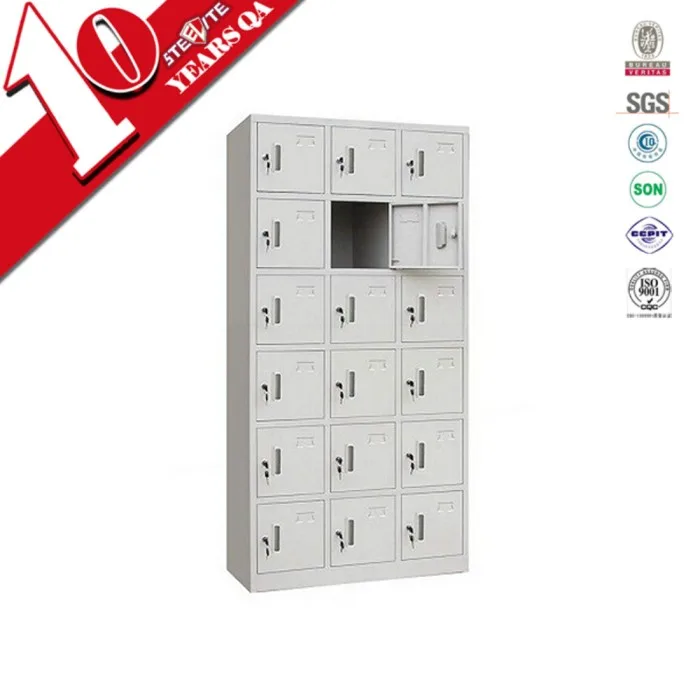 18 compartments air coin lockers sale/18 door metal file cabinets knock ...