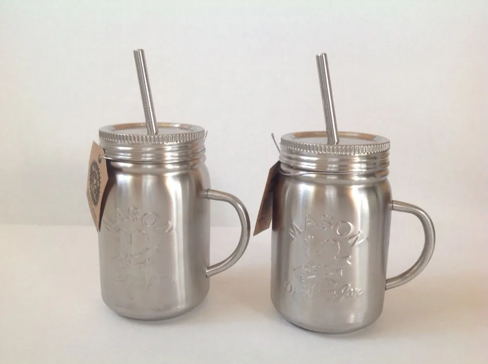 Popular Double Wall Stainless Steel Mason Jar With Lids,Vacuum