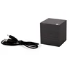 USB Home-Decor LED Time Temperature Calendar Rolling Display Cube Wooden Clock