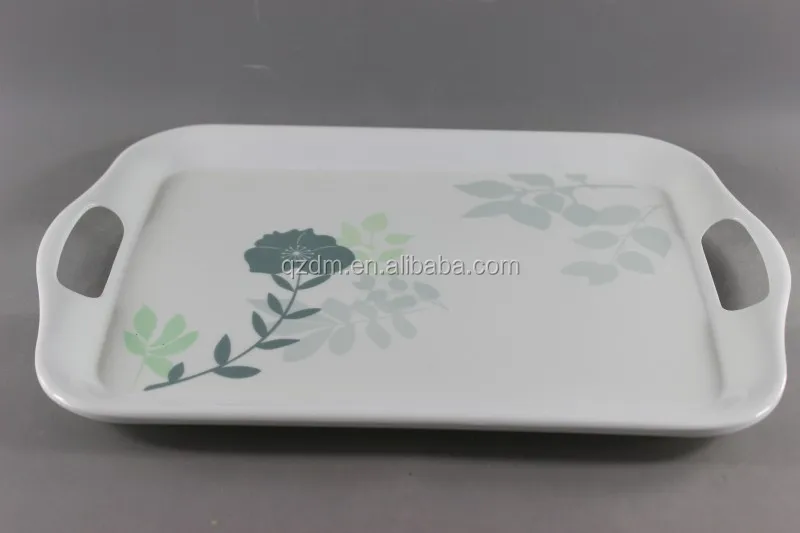 14 inch melamine tray with handle Melamine serving tray