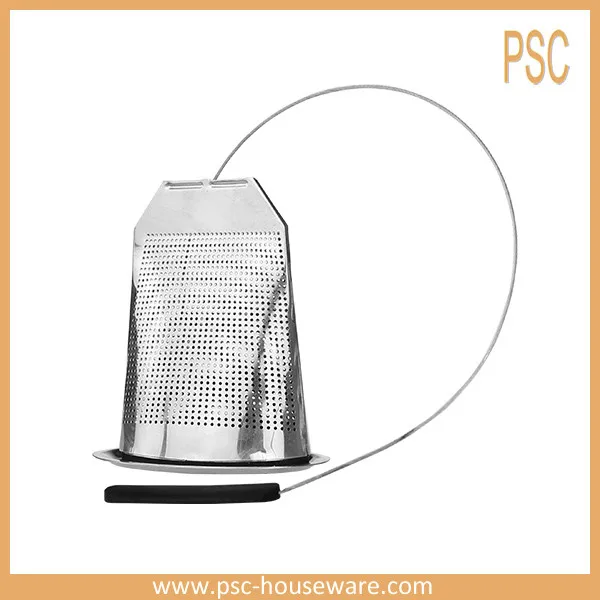 Black Reusable Tea Bag Stainless Steel Wire Mesh Tea Infuser Strainer
