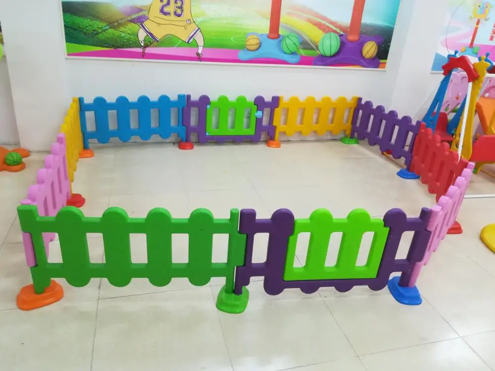 Colorful Daycare Kids Indoor Plastic Fence Activity Center Plastic