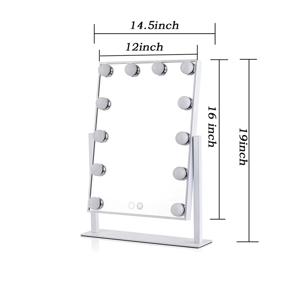 Hollywood Table Top Makeup Mirror Vanity Mirror With 12 Led Dimmable Bulb Buy Hollywood Mirror